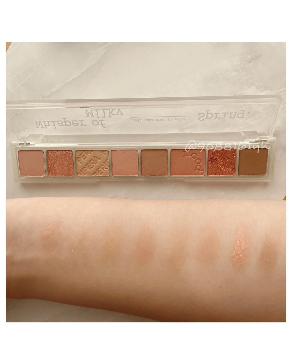 オール テイク ムード パレット(24AD) 【旧】05 WHISPER OF MILKY SPRING/PERIPERA/アイシャドウパレットを使ったクチコミ（3枚目）