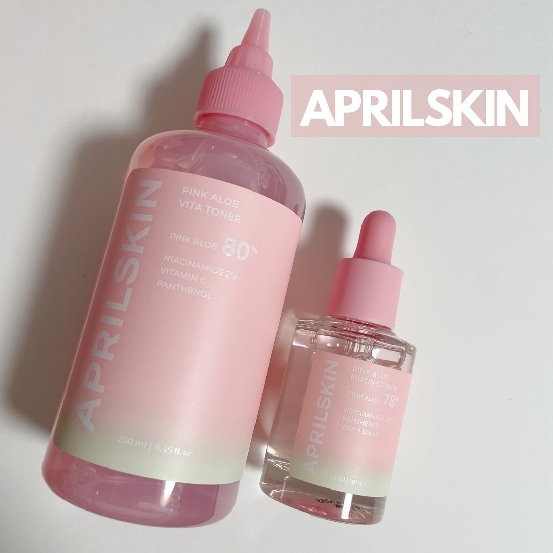 ピンクアロエビタトナー/APRILSKIN/化粧水を使ったクチコミ（1枚目）