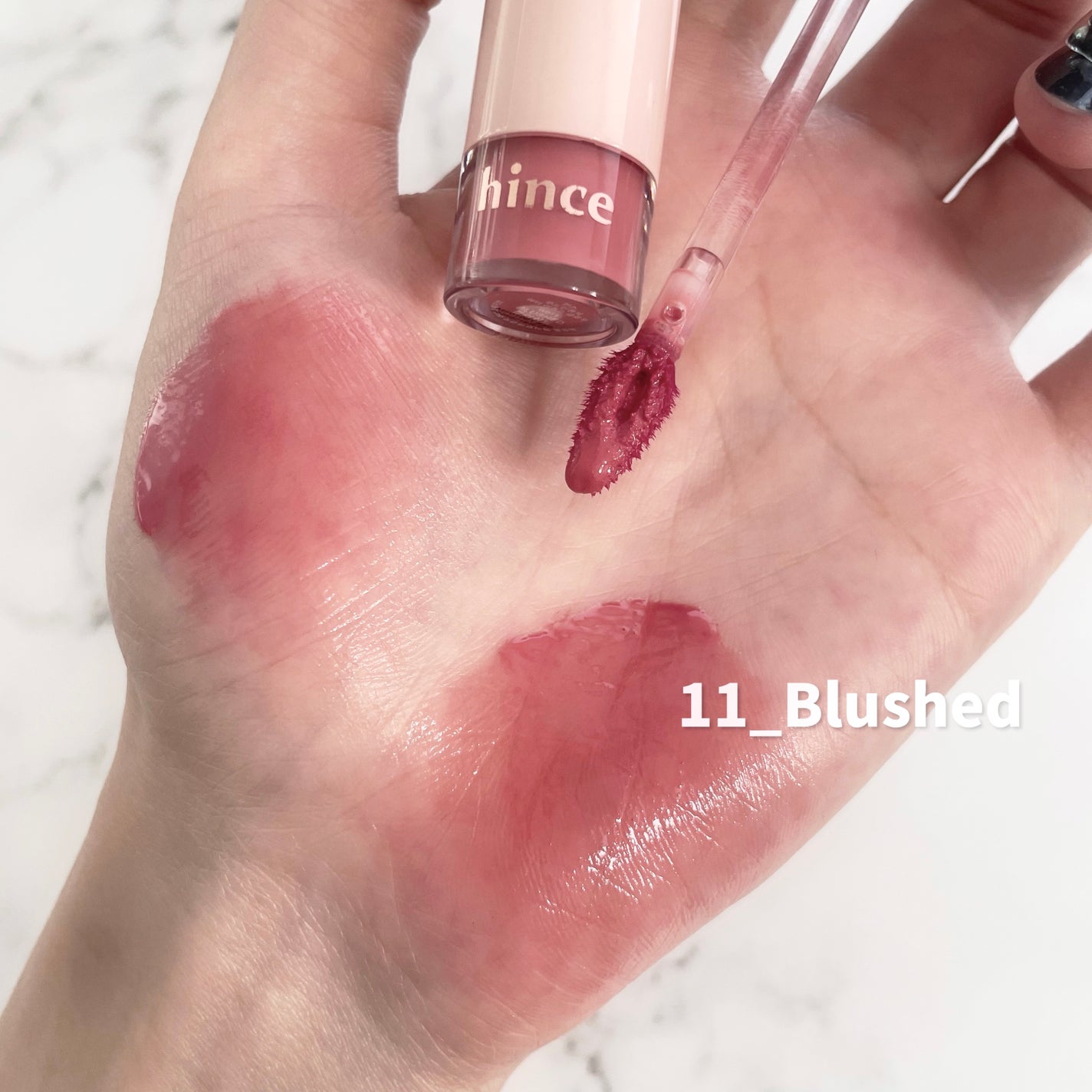 ムードインハンサーウォーターリキッドグロウ/hince/口紅を使ったクチコミ(4枚目)