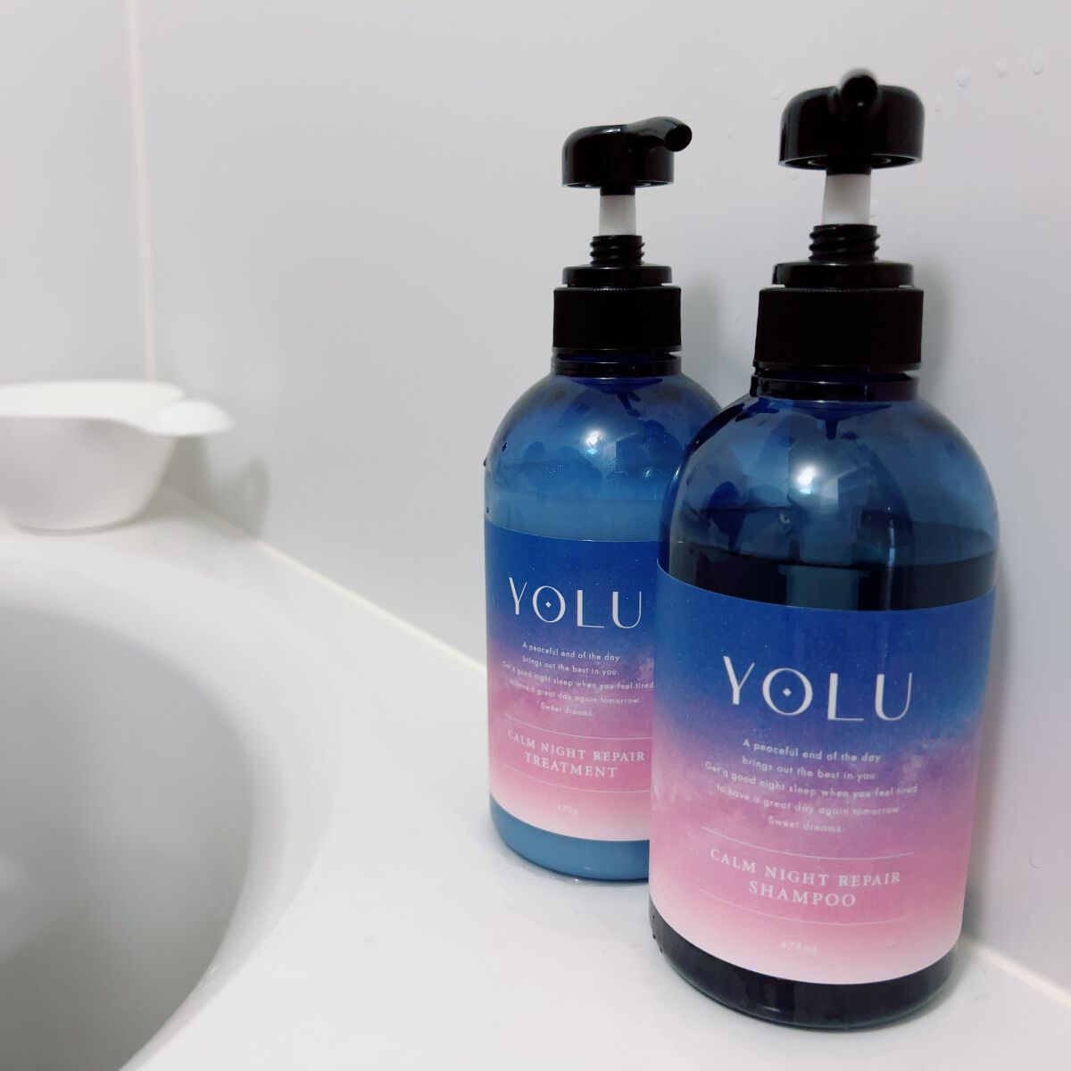 カームナイトリペアシャンプー／トリートメント/YOLU/市販シャンプーを使ったクチコミ（1枚目）