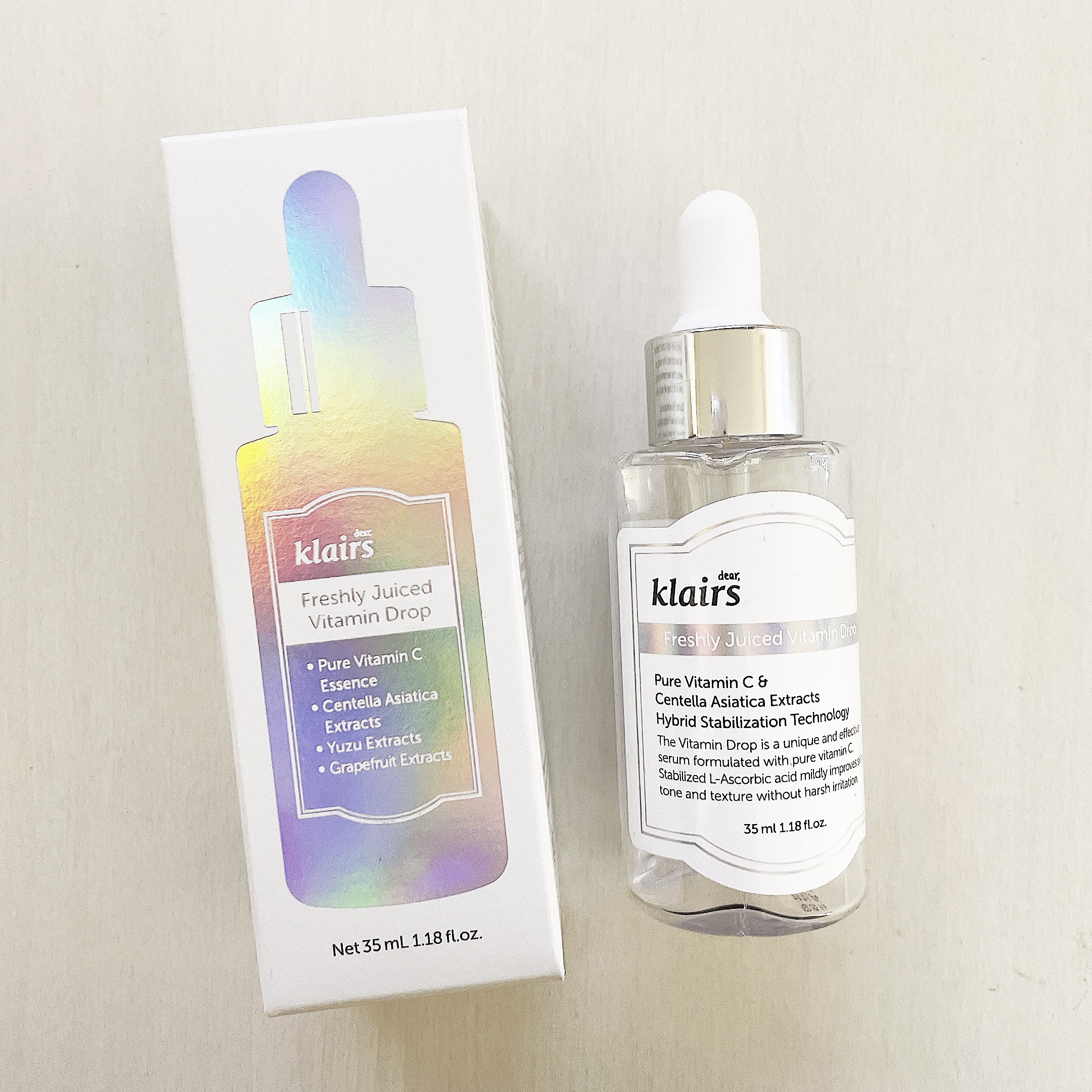 フレッシュリージュースドビタミンドロップ(35ml)/Klairs/美容液を使ったクチコミ（1枚目）