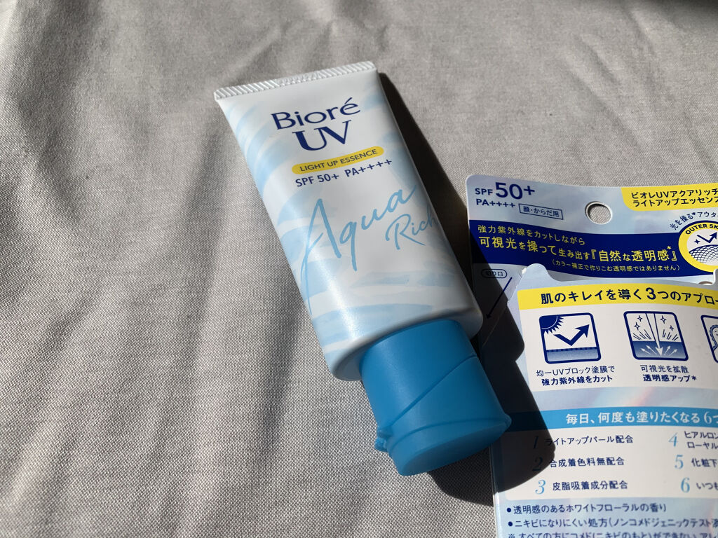 ビオレUV アクアリッチ ライトアップエッセンス/ビオレ/日焼け止めクリームを使ったクチコミ（1枚目）