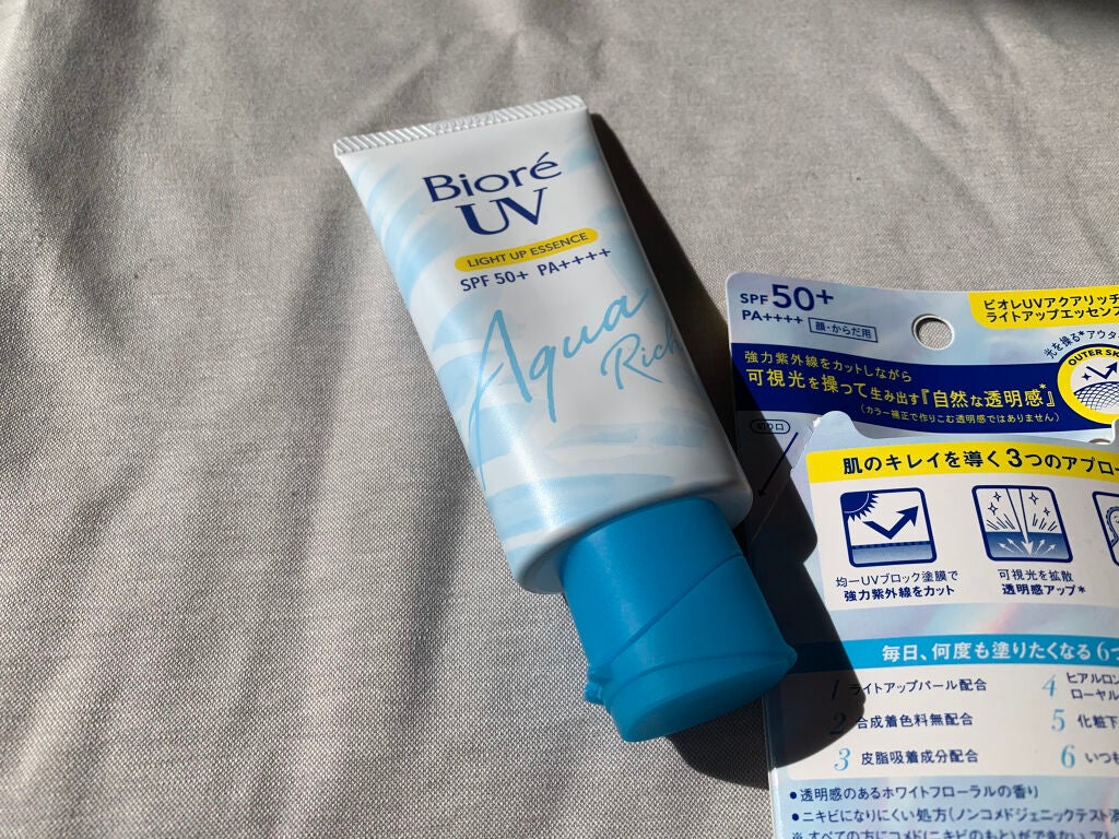 ビオレUV アクアリッチ ライトアップエッセンス/ビオレ/日焼け止めクリームを使ったクチコミ(1枚目)