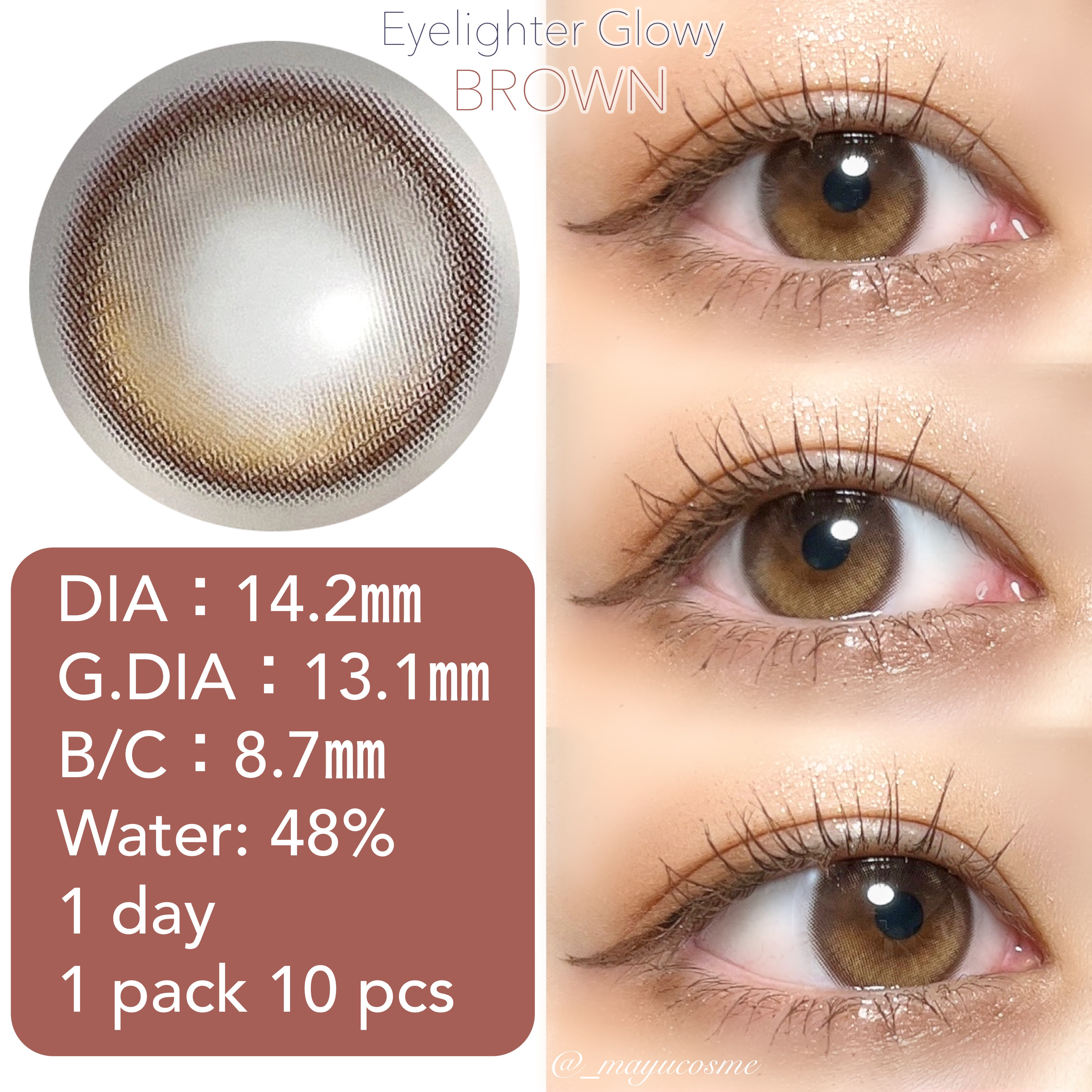 Glowy 1day/OLENS/ワンデー（１DAY）カラコンを使ったクチコミ（3枚目）