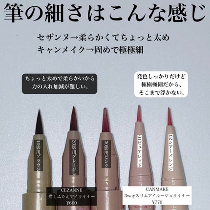 描くふたえアイライナー/CEZANNE/リキッドアイライナーを使ったクチコミ(4枚目)