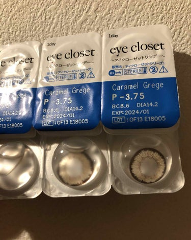 eye closet １day SweetSeries "Half"（アイクローゼットワンデー スウィートシリーズ ハーフ） Caramel Grege/EYE CLOSET/ワンデー（１DAY）カラコンを使ったクチコミ（1枚目）