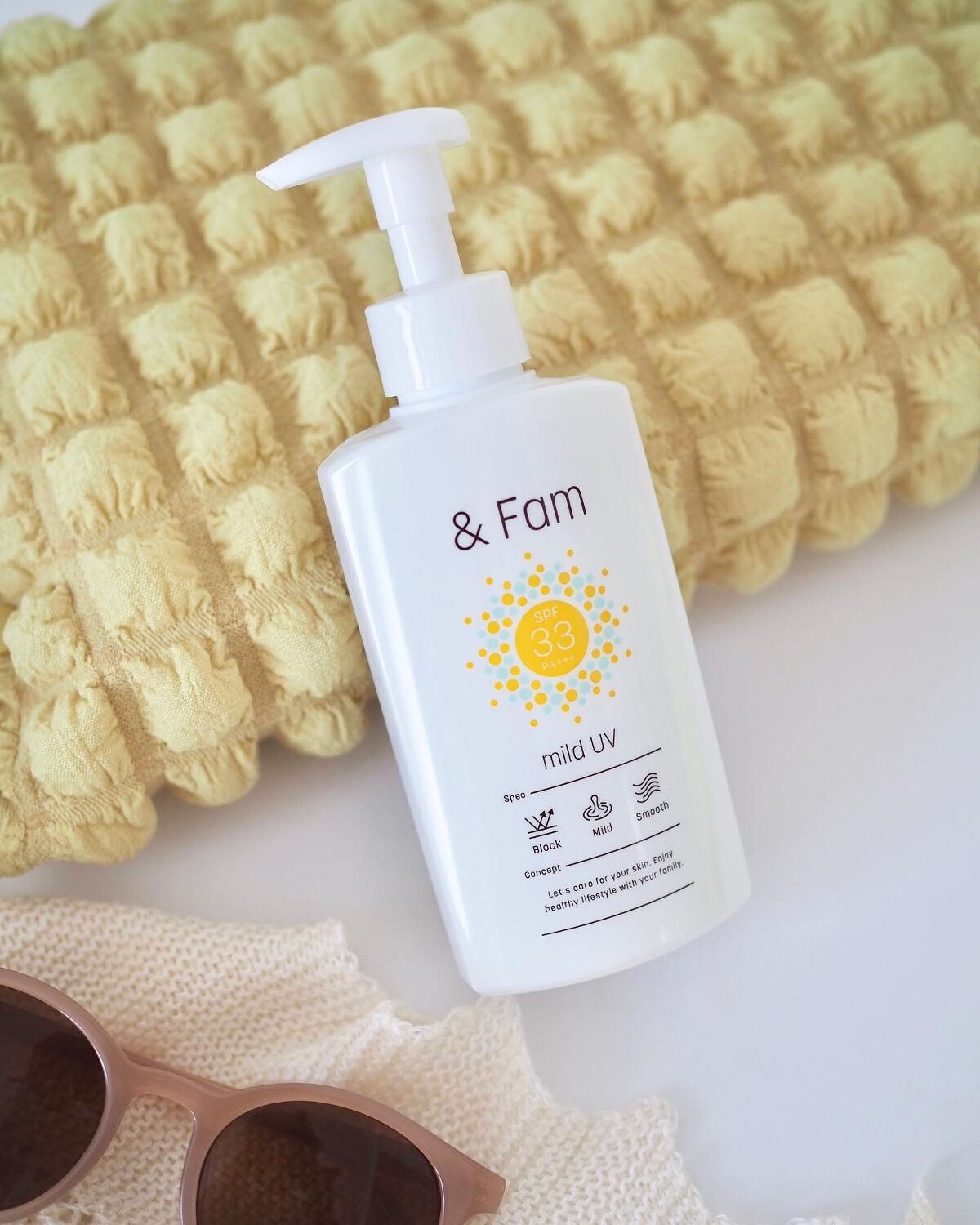 マイルドUV SPF33 PA＋＋＋/＆ Fam/日焼け止めジェルを使ったクチコミ（1枚目）