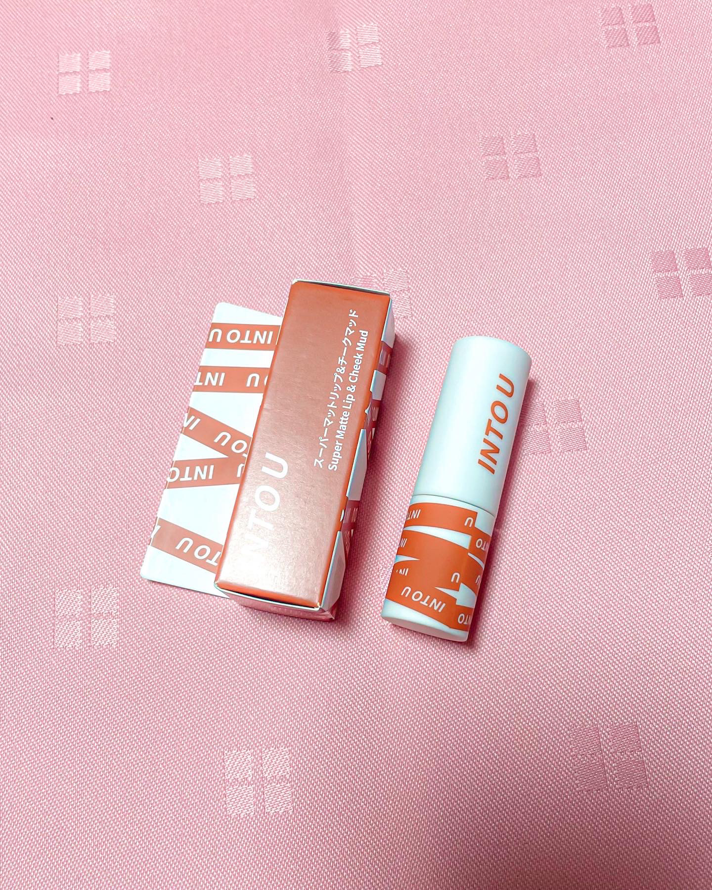 スーパーマットリップ＆チークマッド EM03 モデルテラコッタ/INTO U/口紅を使ったクチコミ（1枚目）