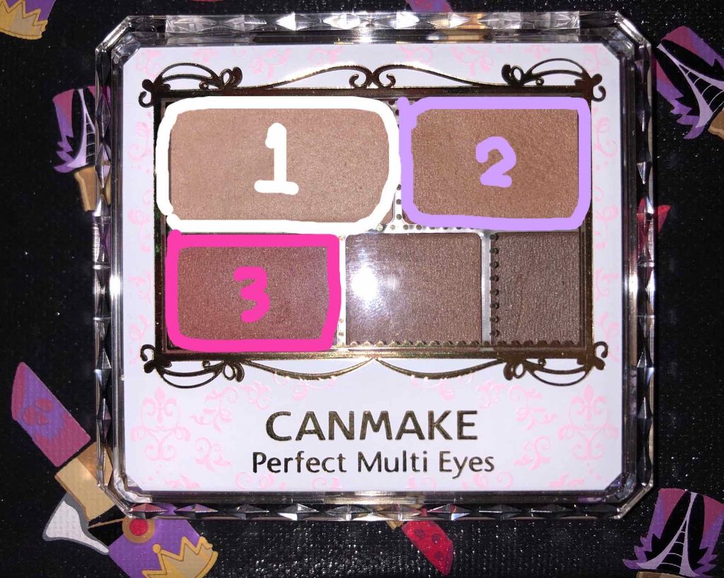 パーフェクトマルチアイズ/キャンメイク/アイシャドウパレットを使ったクチコミ（2枚目）