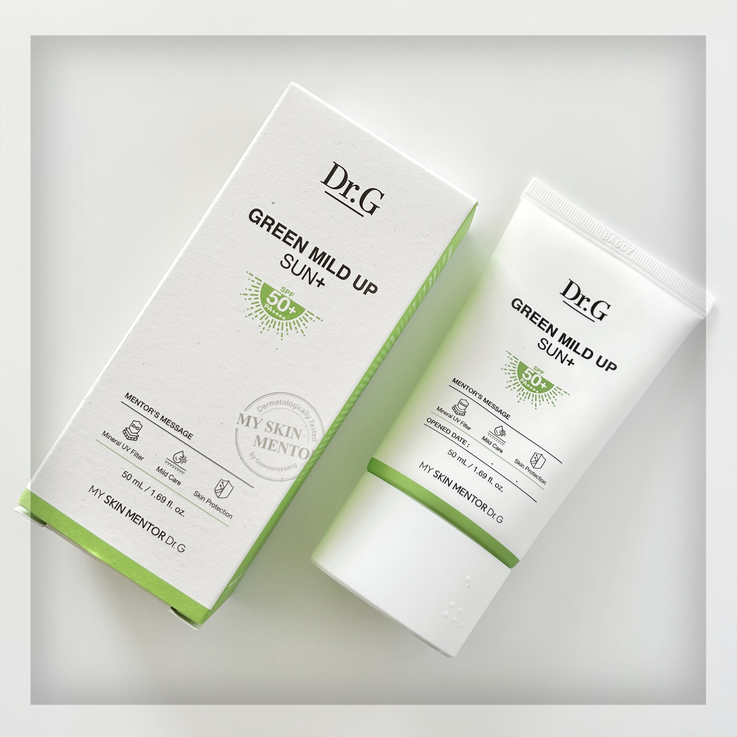 グリーンマイルドアップサンプラス/Dr.G/日焼け止めクリームを使ったクチコミ（2枚目）