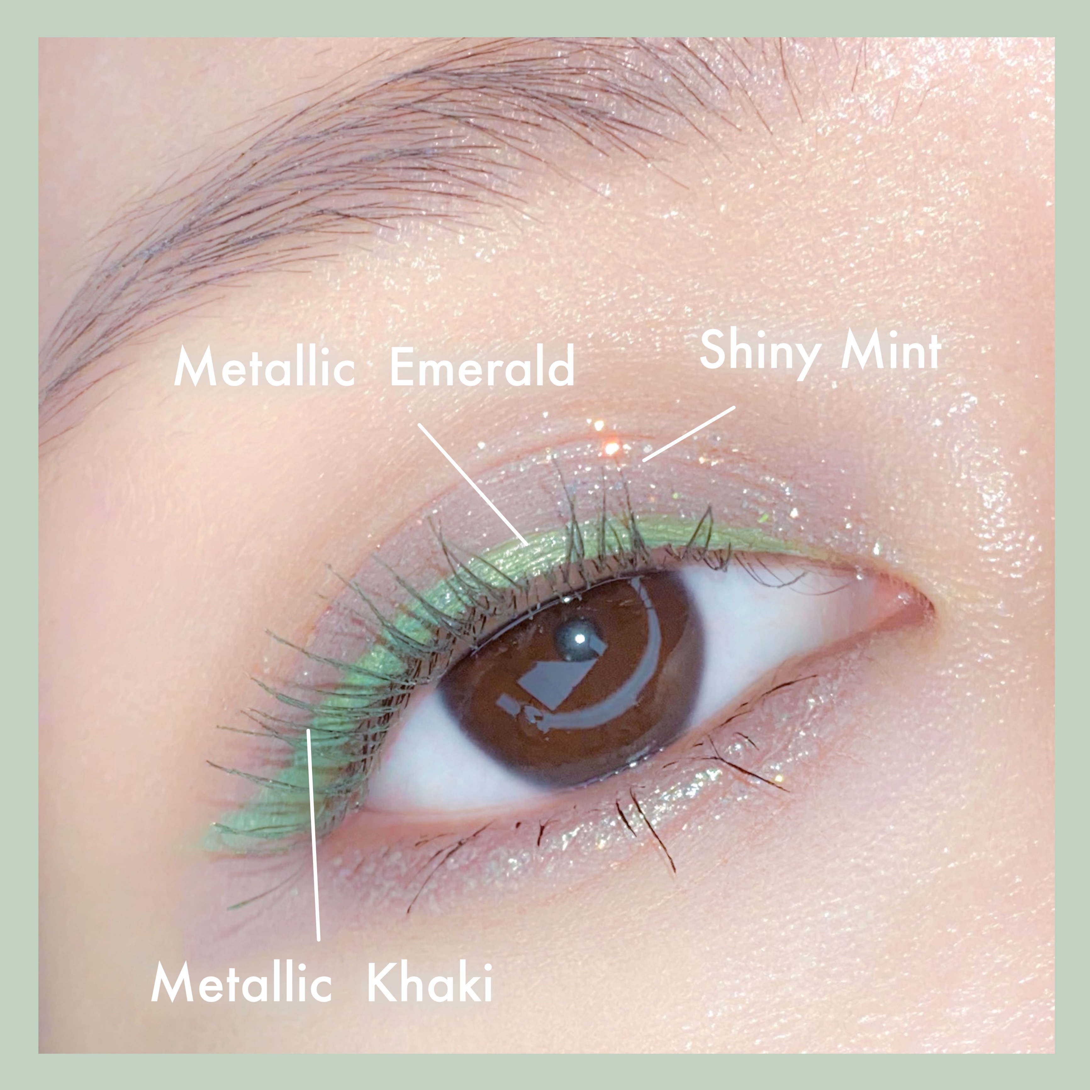 美容液カラーマスカラ 105 メタリックカーキ/Borica/マスカラを使ったクチコミ（1枚目）