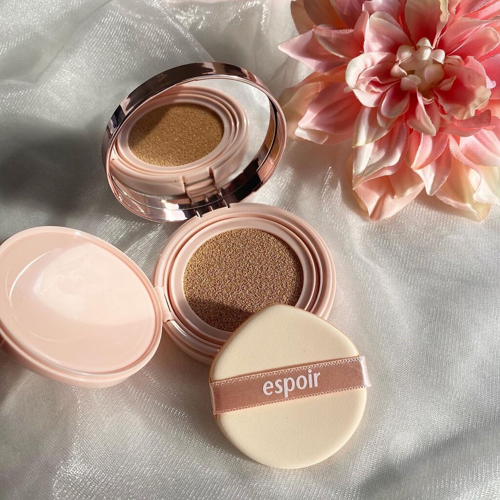 テーピングカバーモイストクッション/espoir/クッションファンデーションを使ったクチコミ（1枚目）