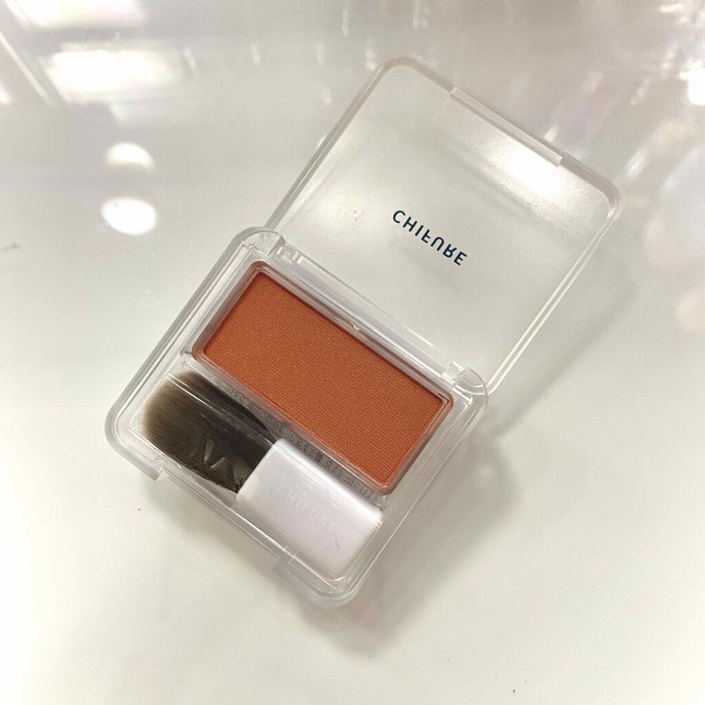 チーク カラー(ブラシ付)/ちふれ/パウダーチークを使ったクチコミ（2枚目）