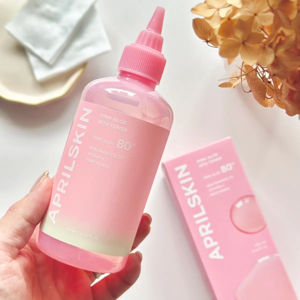 ピンクアロエビタトナー/APRILSKIN/化粧水を使ったクチコミ（2枚目）