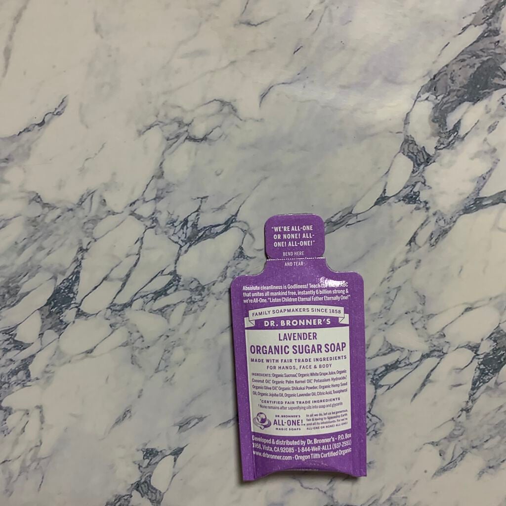 オーガニックシュガーソープ ラベンダー/ドクターブロナー/ボディソープを使ったクチコミ(1枚目)