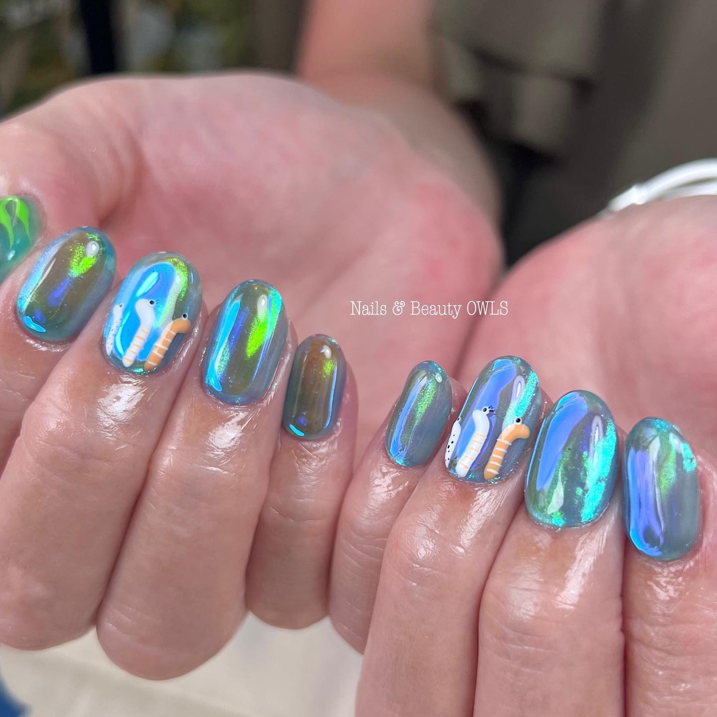 ぴよこれいと あうるす on LIPS 「プチつめさん( @petittsume)の#海ネイル祭りに参加..」(3枚目)