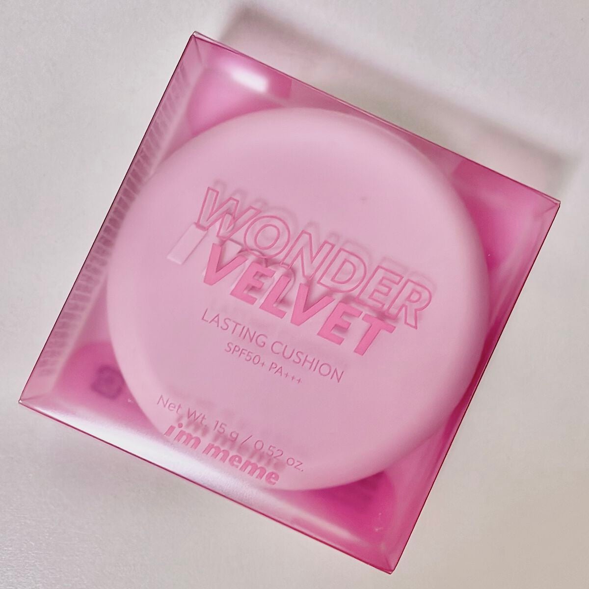 ワンダーベルベットラスティングクッション/i’m meme/クッションファンデーションを使ったクチコミ(1枚目)