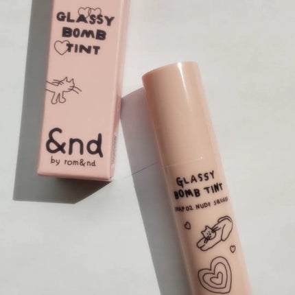 グラッシーボムティント/&nd by rom&nd/リップティントを使ったクチコミ(1枚目)