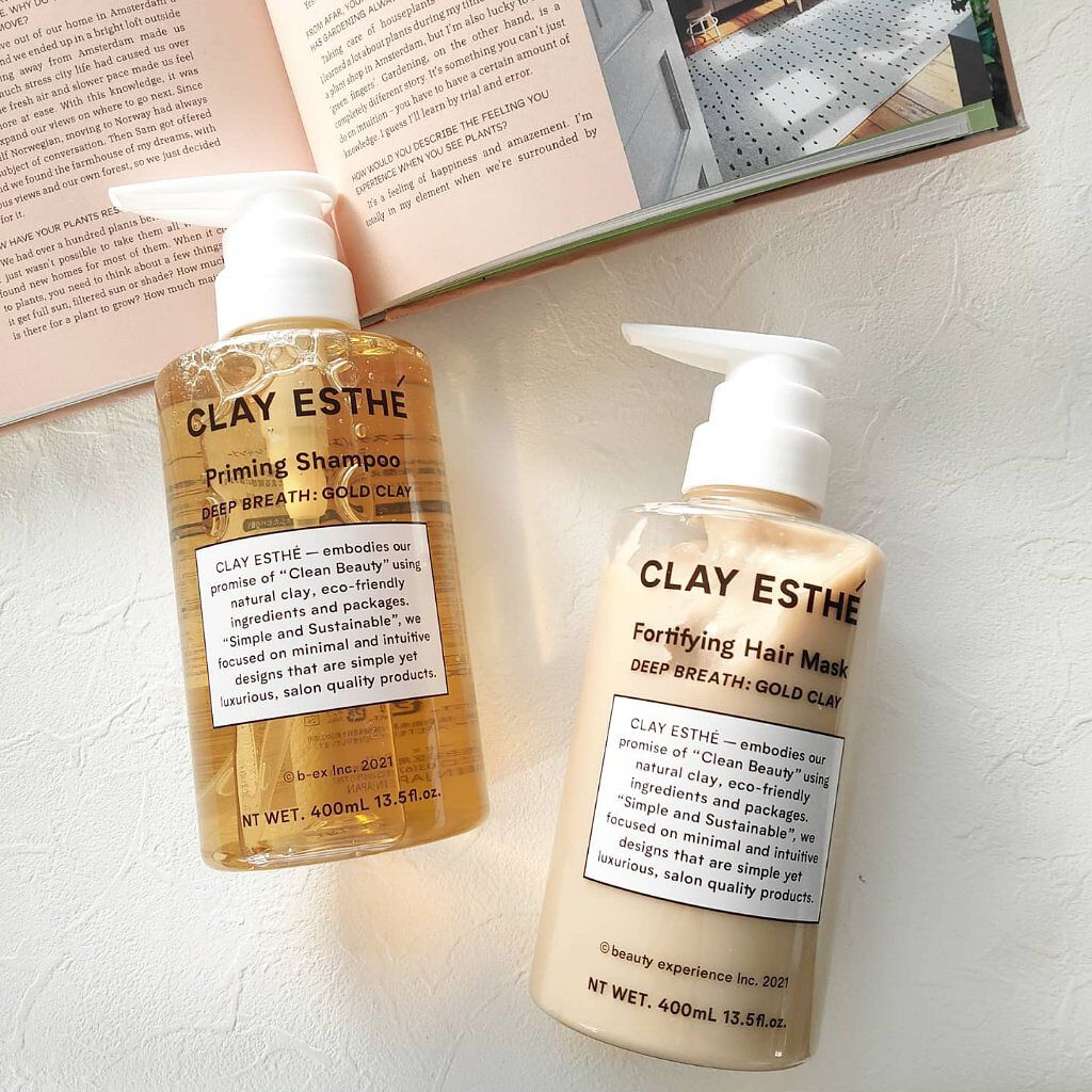 プライミングシャンプー/フォーティファイングヘアマスク ゴールドクレイ/クレイエステ/サロンシャンプーを使ったクチコミ（1枚目）