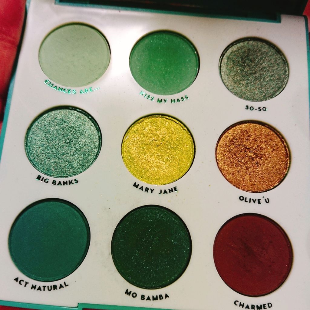 ジャスト マイ ラック グリーン アイシャドウ パレット/ColourPop/アイシャドウパレットを使ったクチコミ(2枚目)