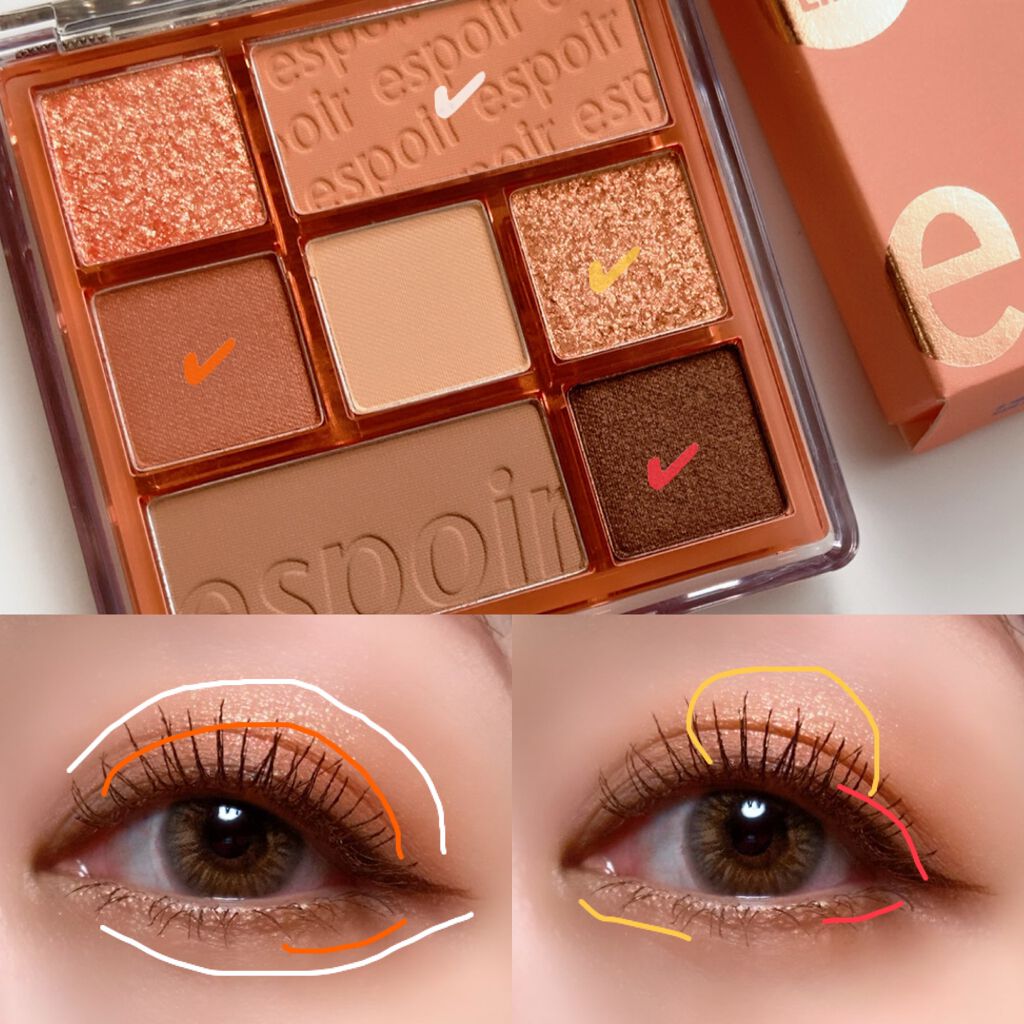 リアルアイパレット 01 ピーチライク/espoir/マルチパレットを使ったクチコミ（3枚目）