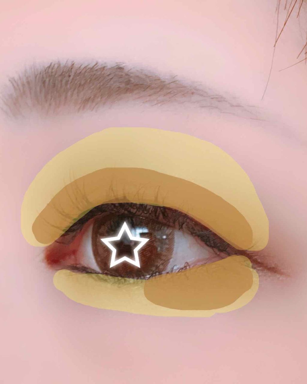 パウダーアイシャドウ ブルーミングキティ/DAISO/アイシャドウパレットを使ったクチコミ（2枚目）