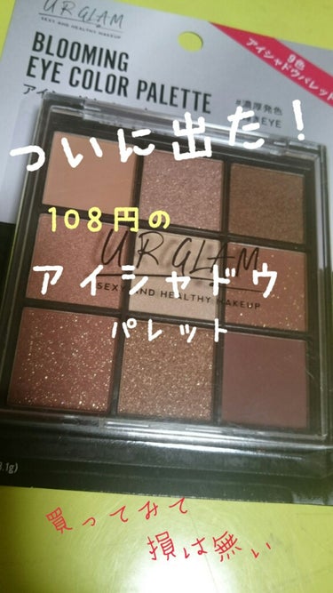 UR GLAM　BLOOMING EYE COLOR PALETTE/U R GLAM/アイシャドウパレットを使ったクチコミ（1枚目）