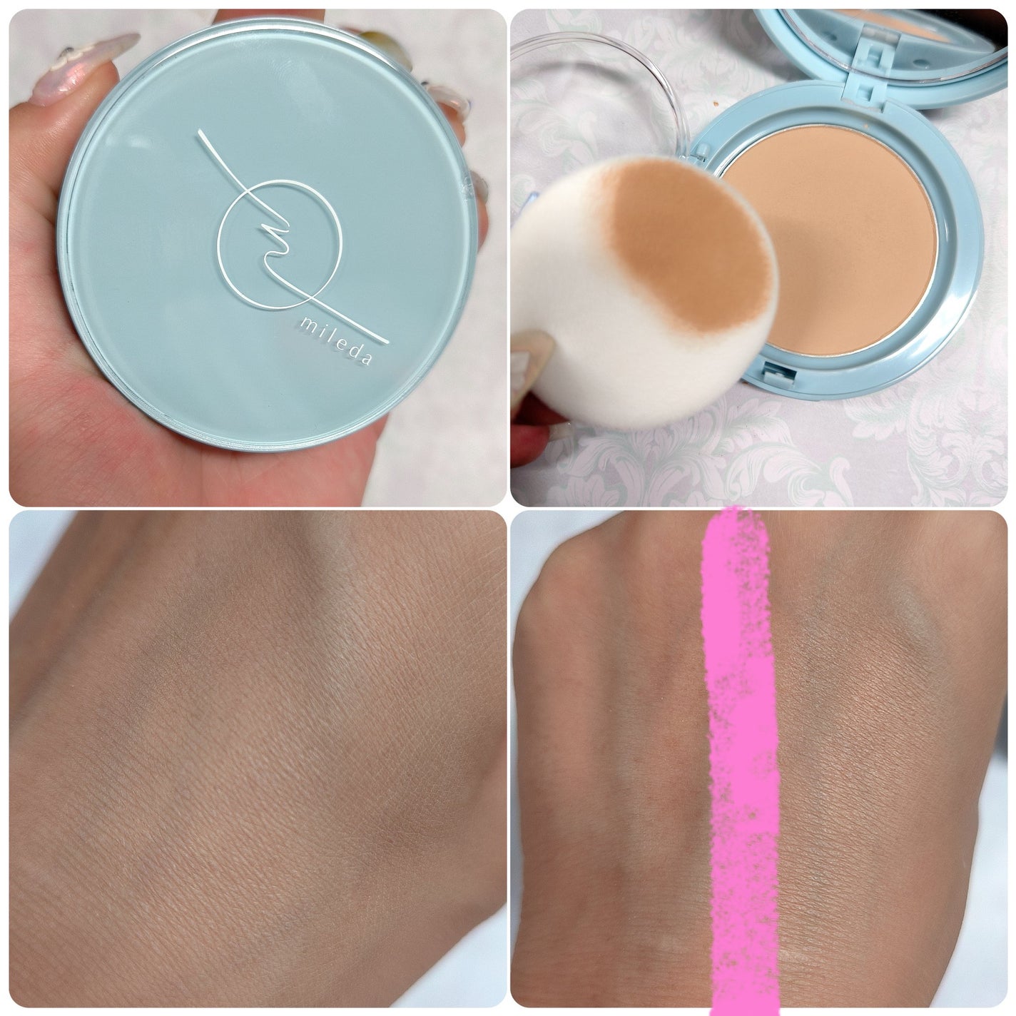 スムースフィットファンデーション/mileda/パウダーファンデーションを使ったクチコミ(3枚目)