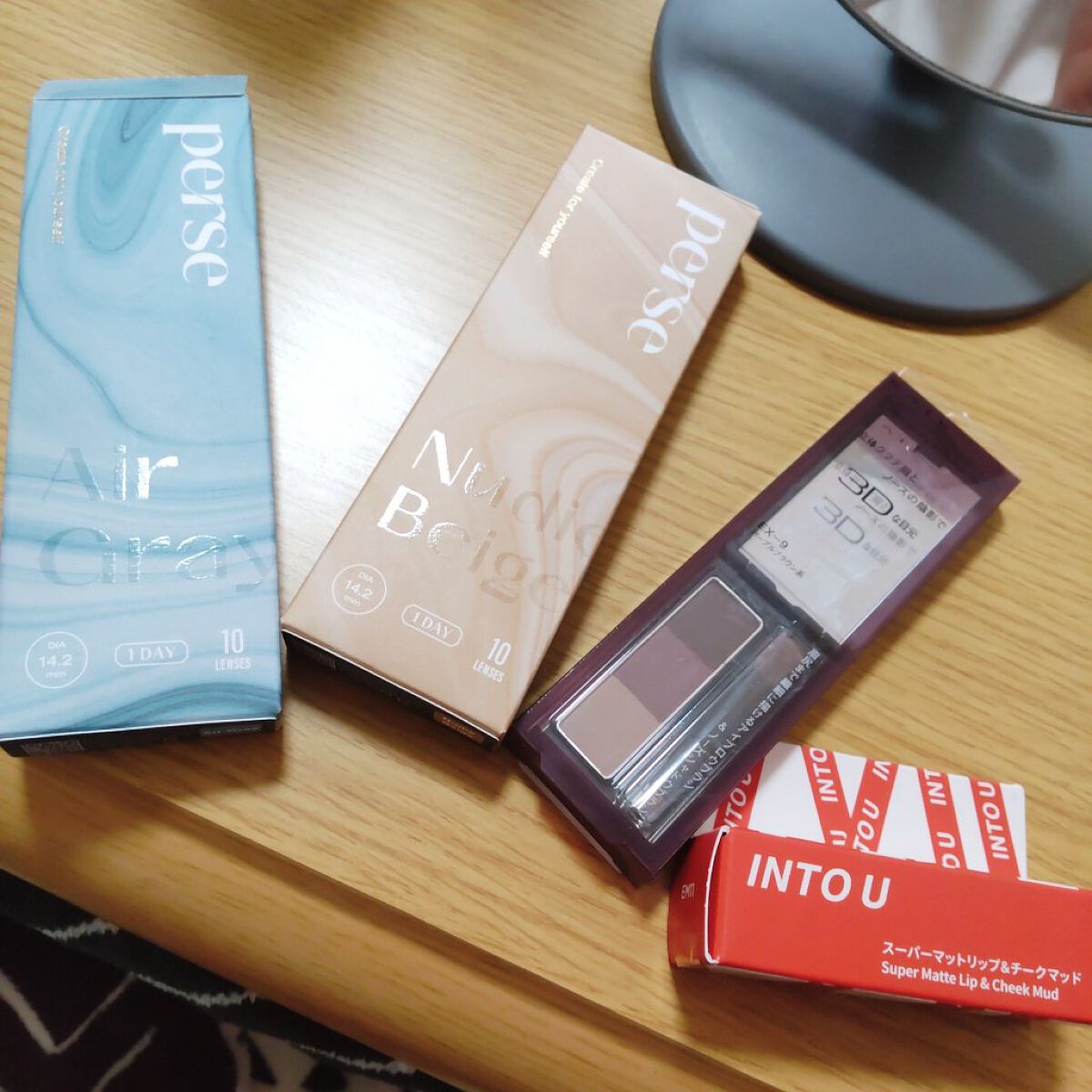 スーパーマットリップ＆チークマッド/INTO U/口紅を使ったクチコミ（1枚目）