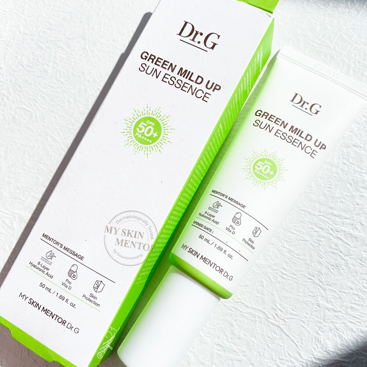 グリーンマイルドアップサンプラス/Dr.G/日焼け止めクリームを使ったクチコミ(1枚目)