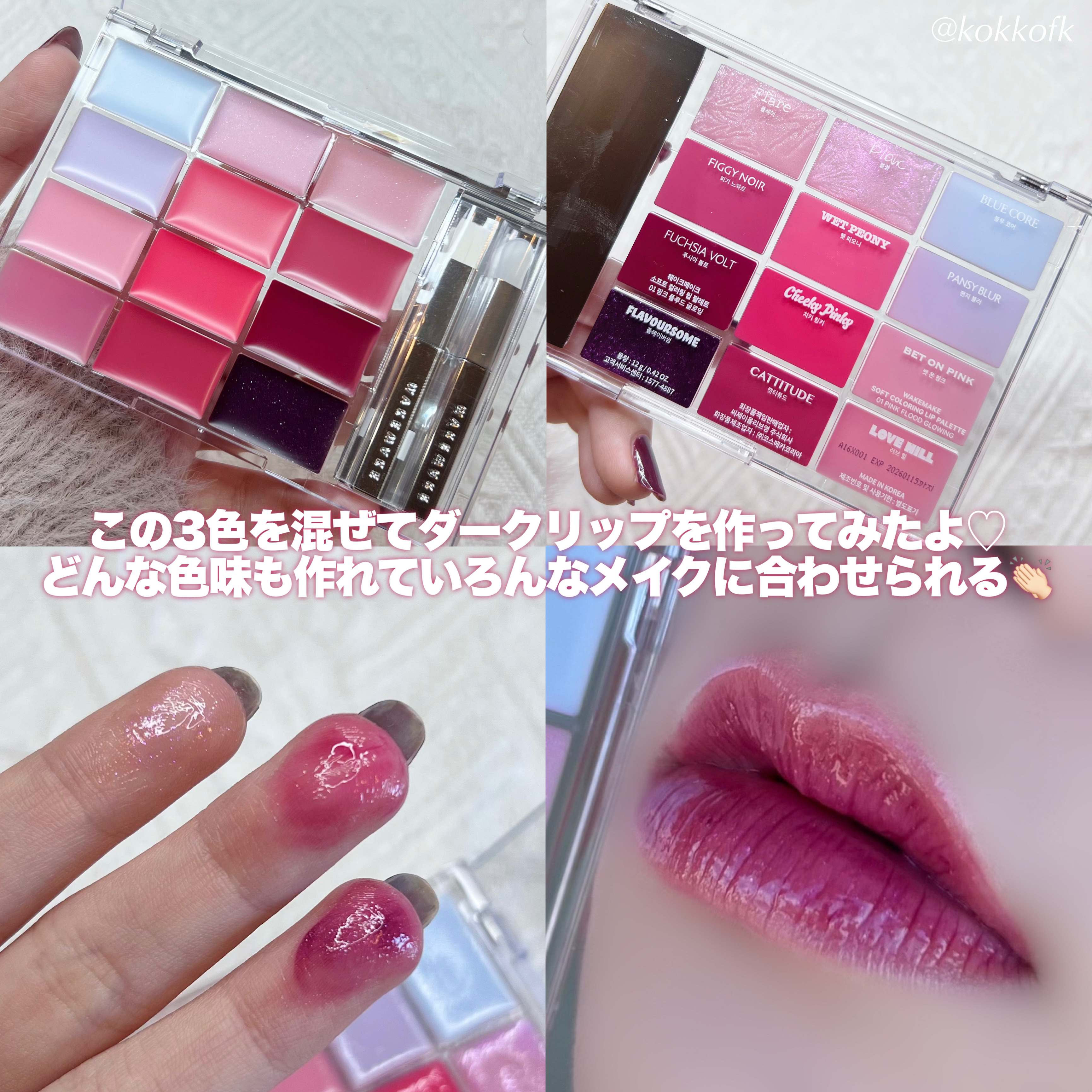 2024年春新作口紅】ソフトカラーリングリップパレット｜wakemakeの辛口