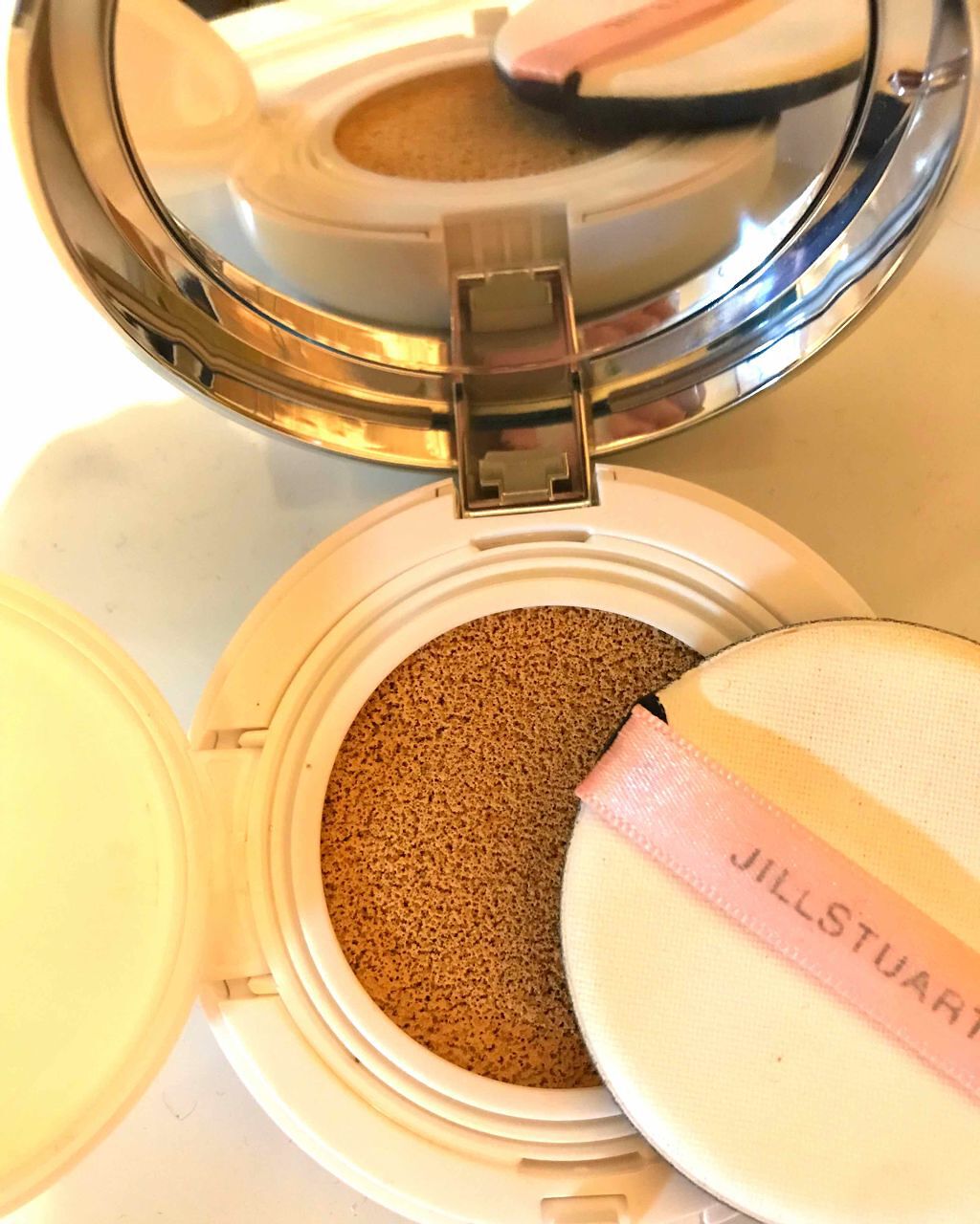 ピュアエッセンス クッションコンパクト/JILL STUART/クッションファンデーションを使ったクチコミ（2枚目）