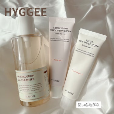 Beauti Topping様からHYGGEE様のアイテムをいただきました。

HYGGEE
✔︎HYGGEE pH Hyaluron Gel Cleanser
✔︎Relief Sun Moistur