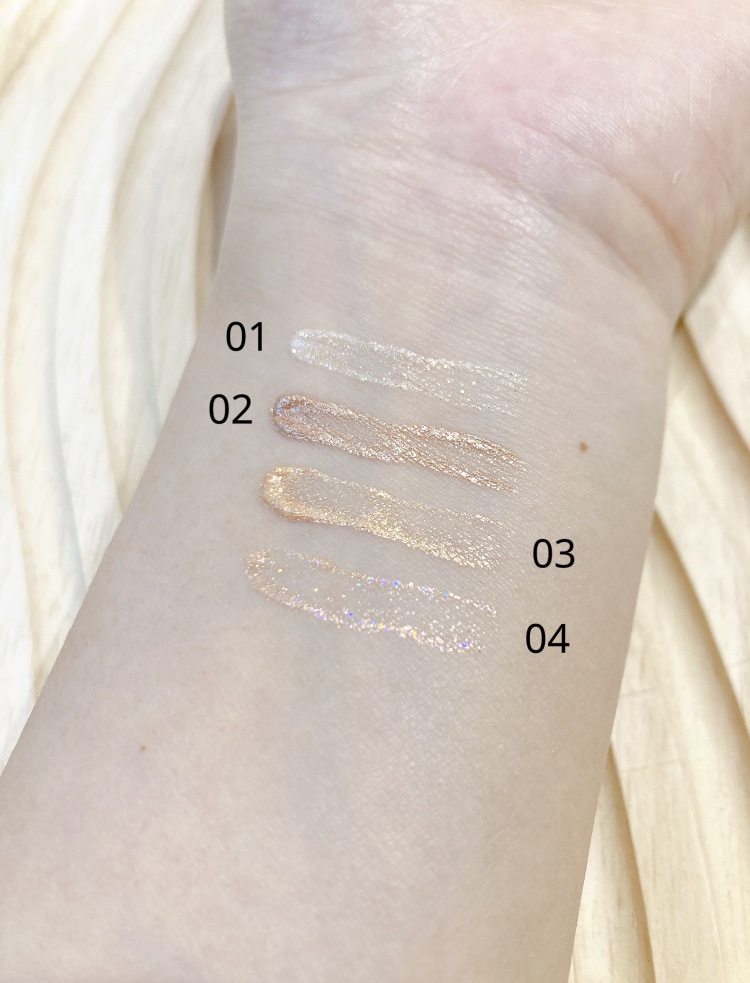 グリッターシャドウ 03 ダズリンゴールド/coou/グリッターを使ったクチコミ（3枚目）