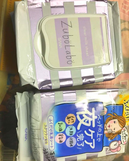 夜用ふき取り乳液シート/ズボラボ/乳液を使ったクチコミ(1枚目)