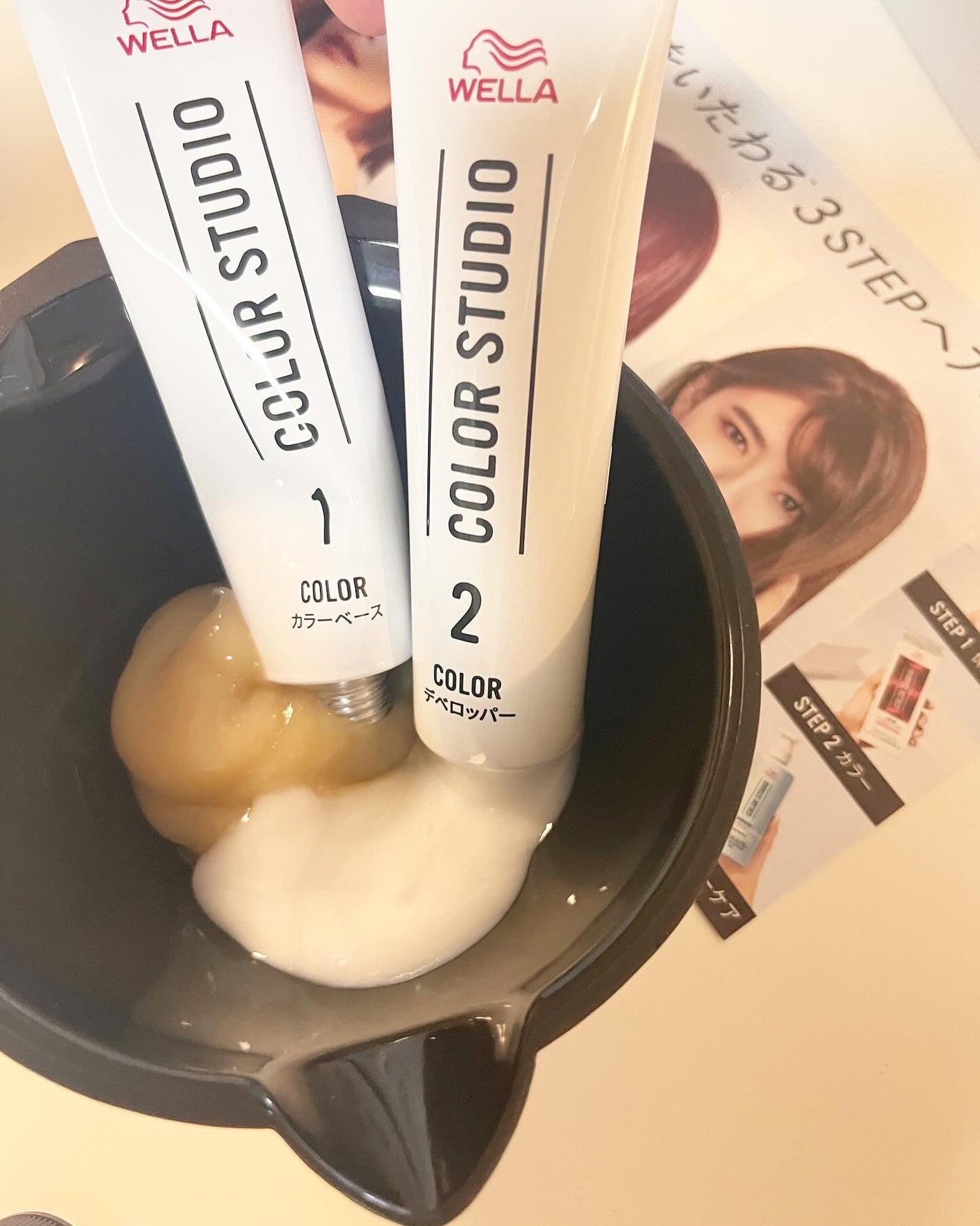 ウエラ カラースタジオ クリームタイプヘアカラー/ウエラ/ヘアカラーを使ったクチコミ(4枚目)