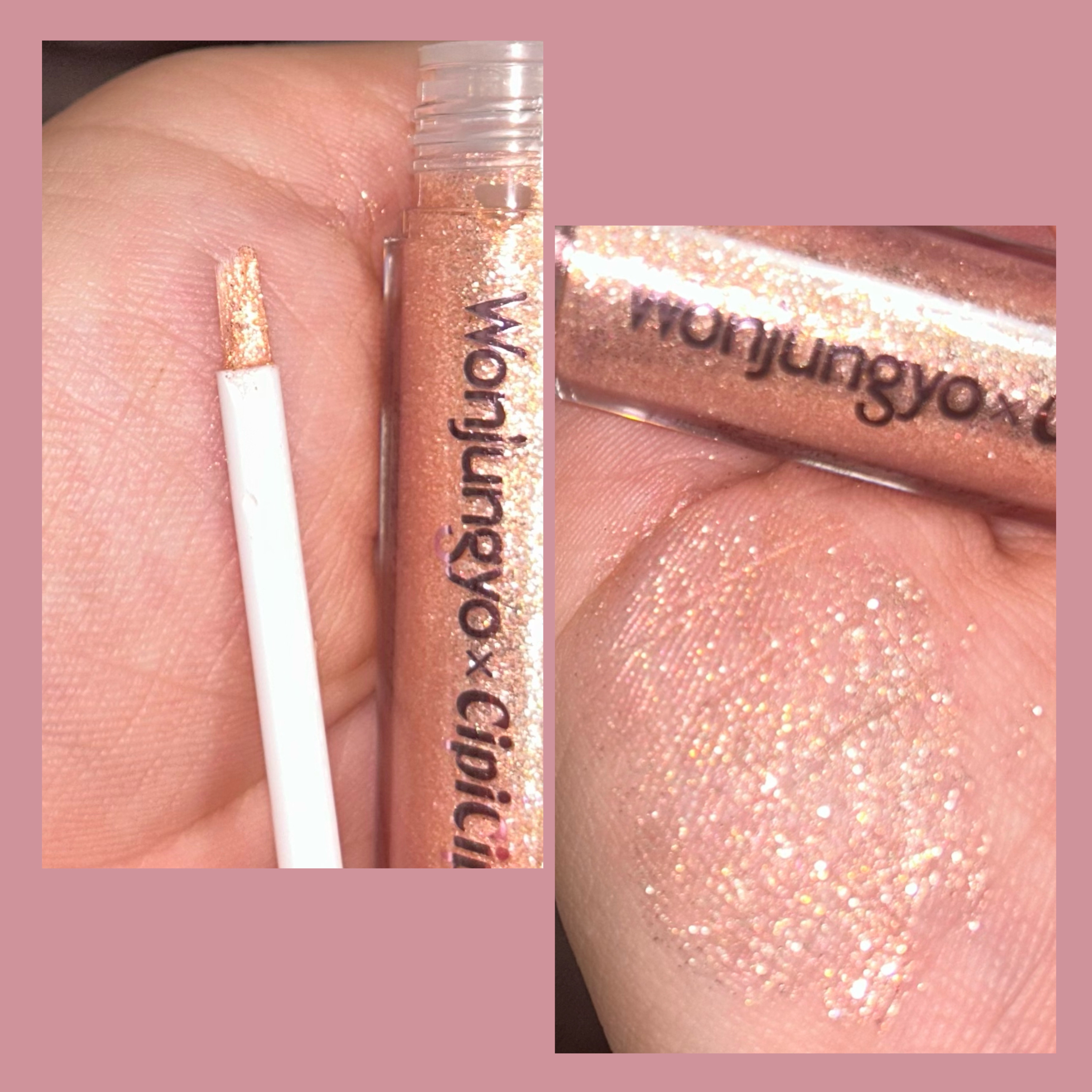 ウォンジョンヨ　ダイヤモンドライナー 03 メープルティー/Wonjungyo/リキッドアイシャドウを使ったクチコミ（2枚目）