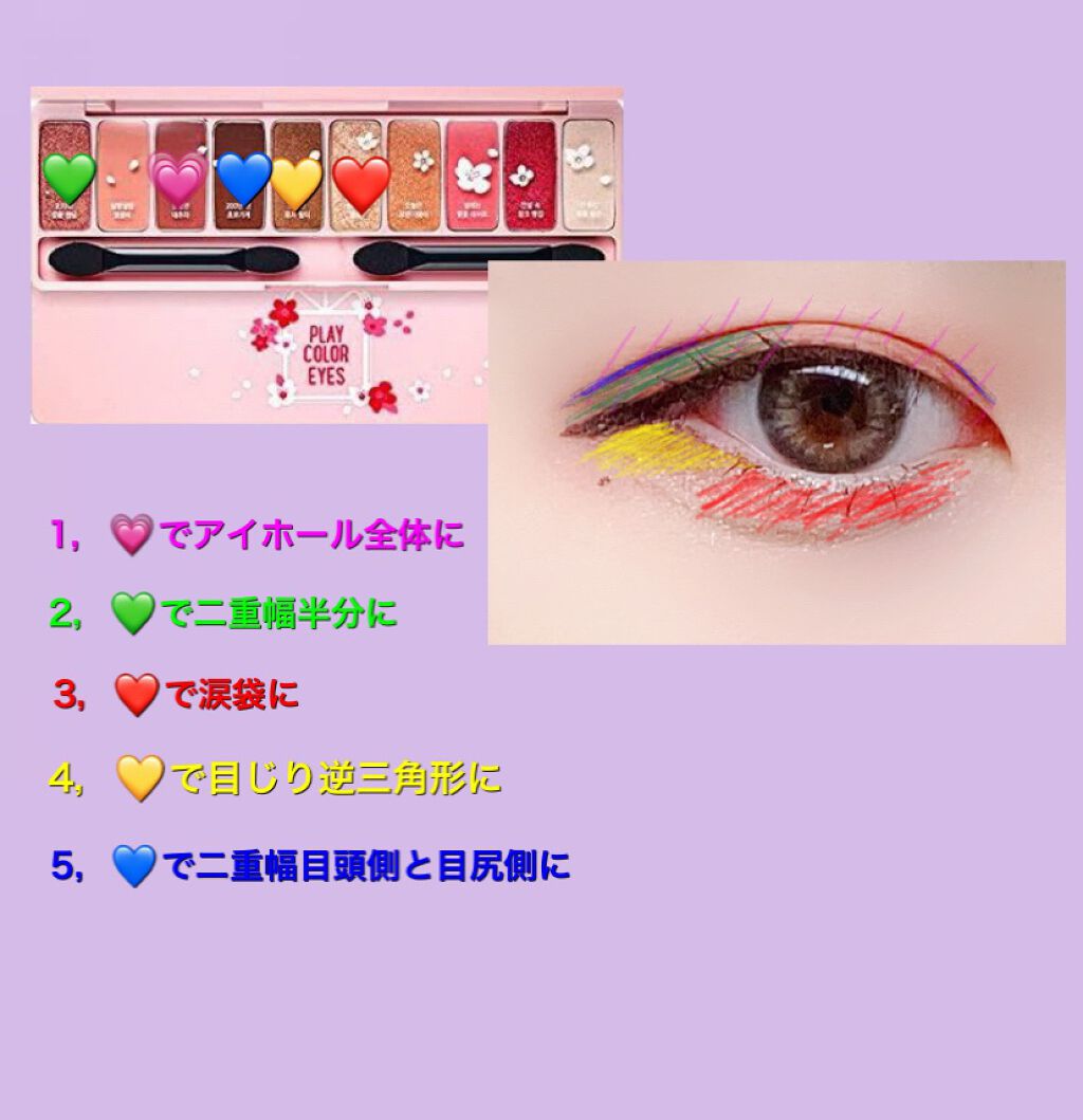 プレイカラー アイシャドウ/ETUDE/アイシャドウパレットを使ったクチコミ(2枚目)
