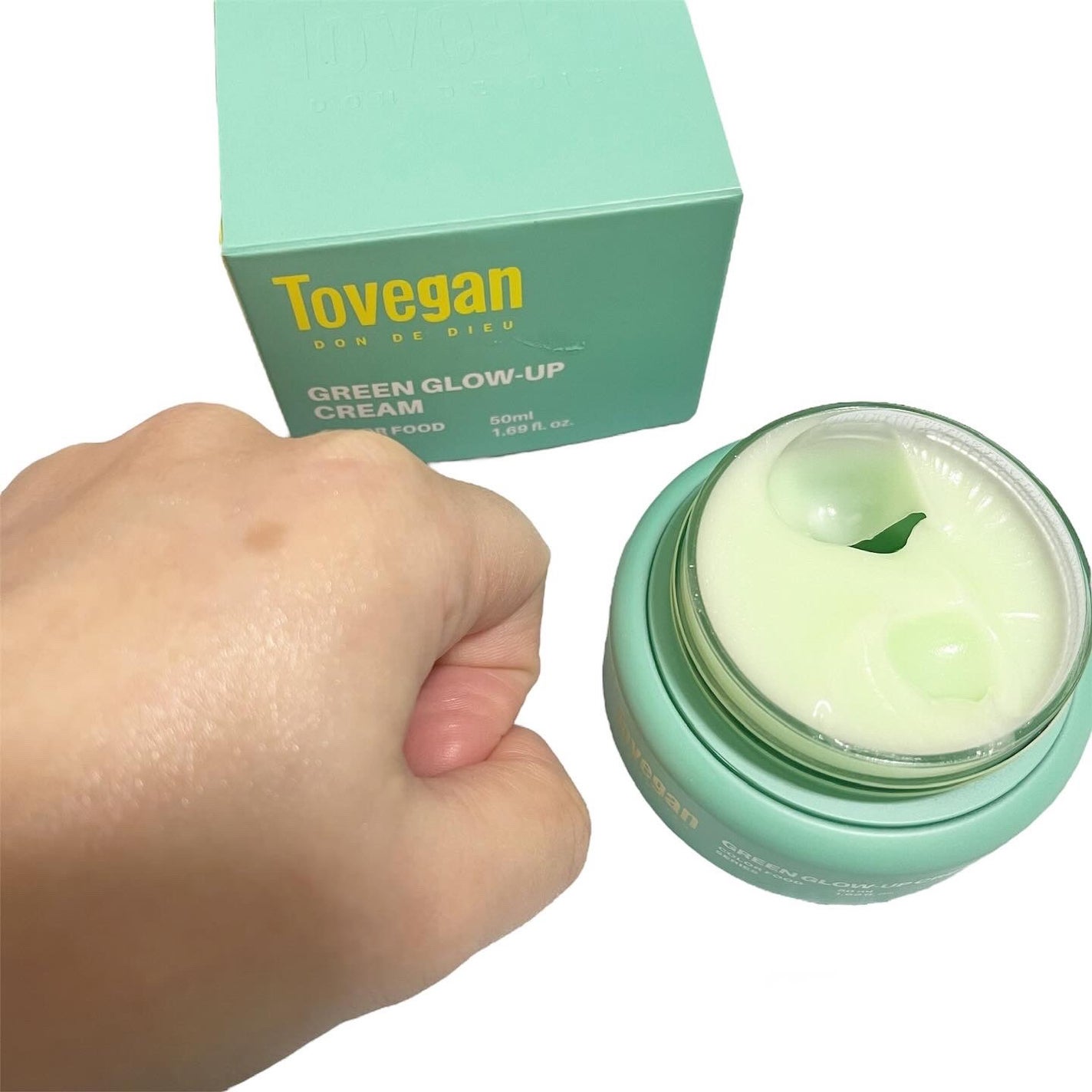 カラーフードシリーズグリーングロウアップクリーム/Tovegan/フェイスクリームを使ったクチコミ(3枚目)