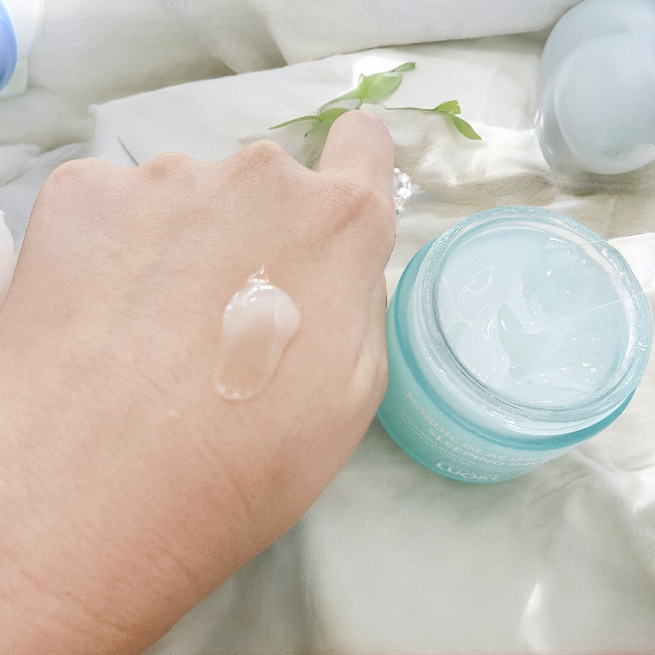 ノルディック氷河水スリーピングパック/LUOKI/フェイスクリームを使ったクチコミ（3枚目）