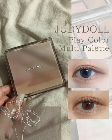 JUDYDOLL プレイカラーマルチパレットのクチコミ「˗ˏˋ シェーディング･チークとしても使えるマルチアイシャドウパレット ˎˊ˗
✼••┈┈••.....」（1枚目）