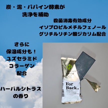 ニキビを防ぐ薬用石鹸 ForBack/ペリカン石鹸/ボディ石鹸を使ったクチコミ(4枚目)