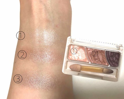 トーンアップアイシャドウ/CEZANNE/アイシャドウパレットを使ったクチコミ(2枚目)