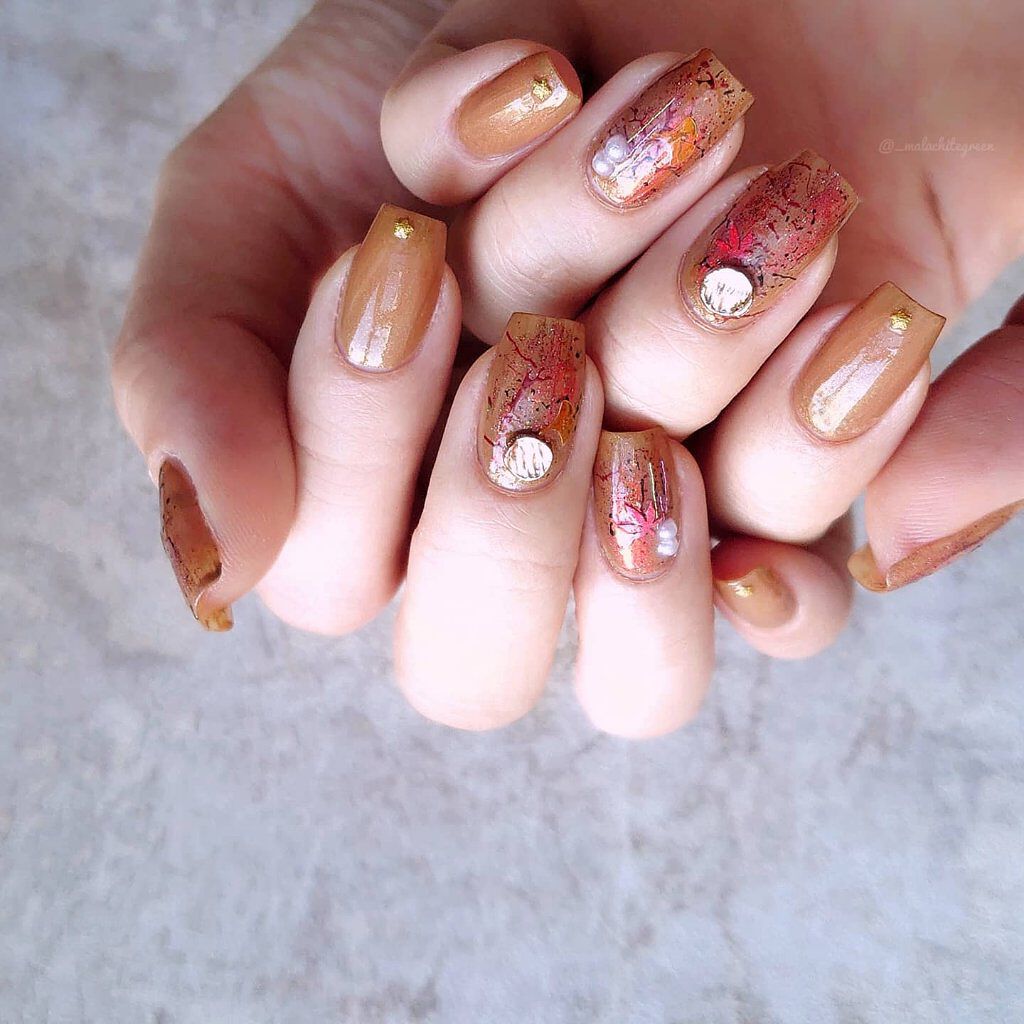 四季彩まといネイル 303 珈琲ゼリー/kyo・miori/マニキュアを使ったクチコミ（1枚目）