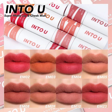 スーパーマットリップ&チークマッド/INTO U/口紅を使ったクチコミ(1枚目)