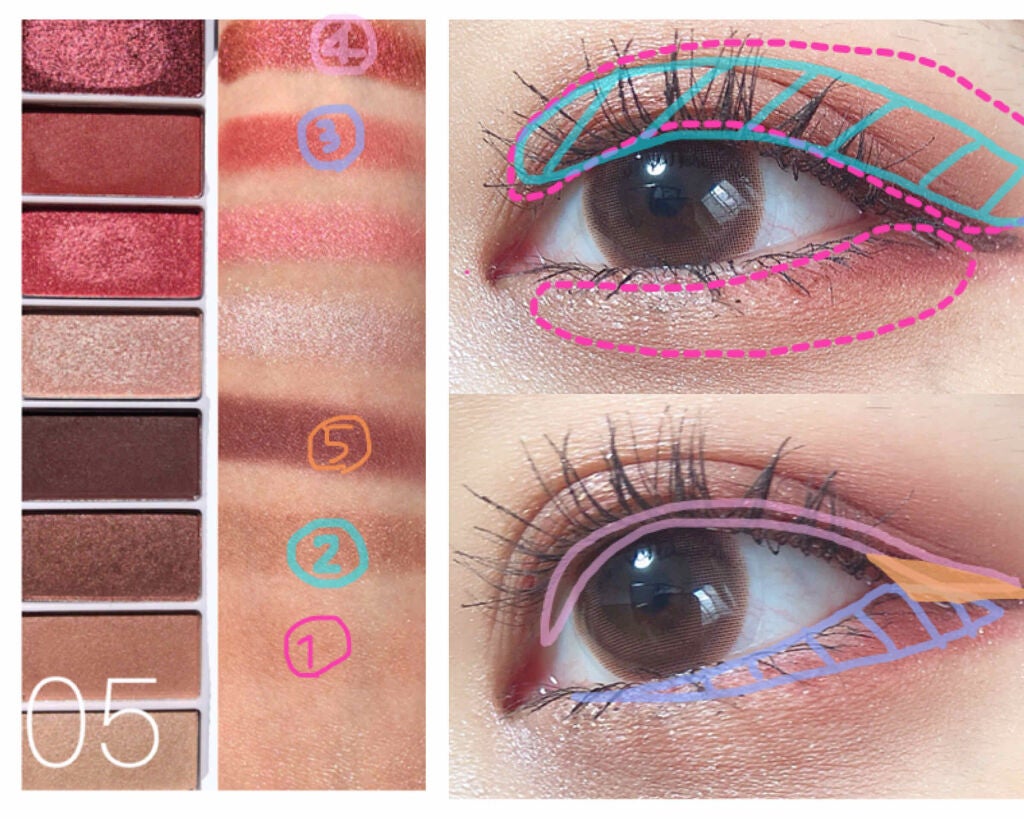 スイーツコレクション/マリブビューティー/アイシャドウパレットを使ったクチコミ(3枚目)