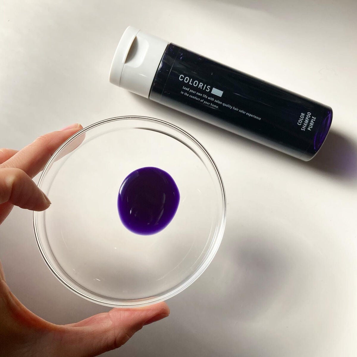 カラーシャンプーPURPLE/COLORIS/市販シャンプーを使ったクチコミ(2枚目)