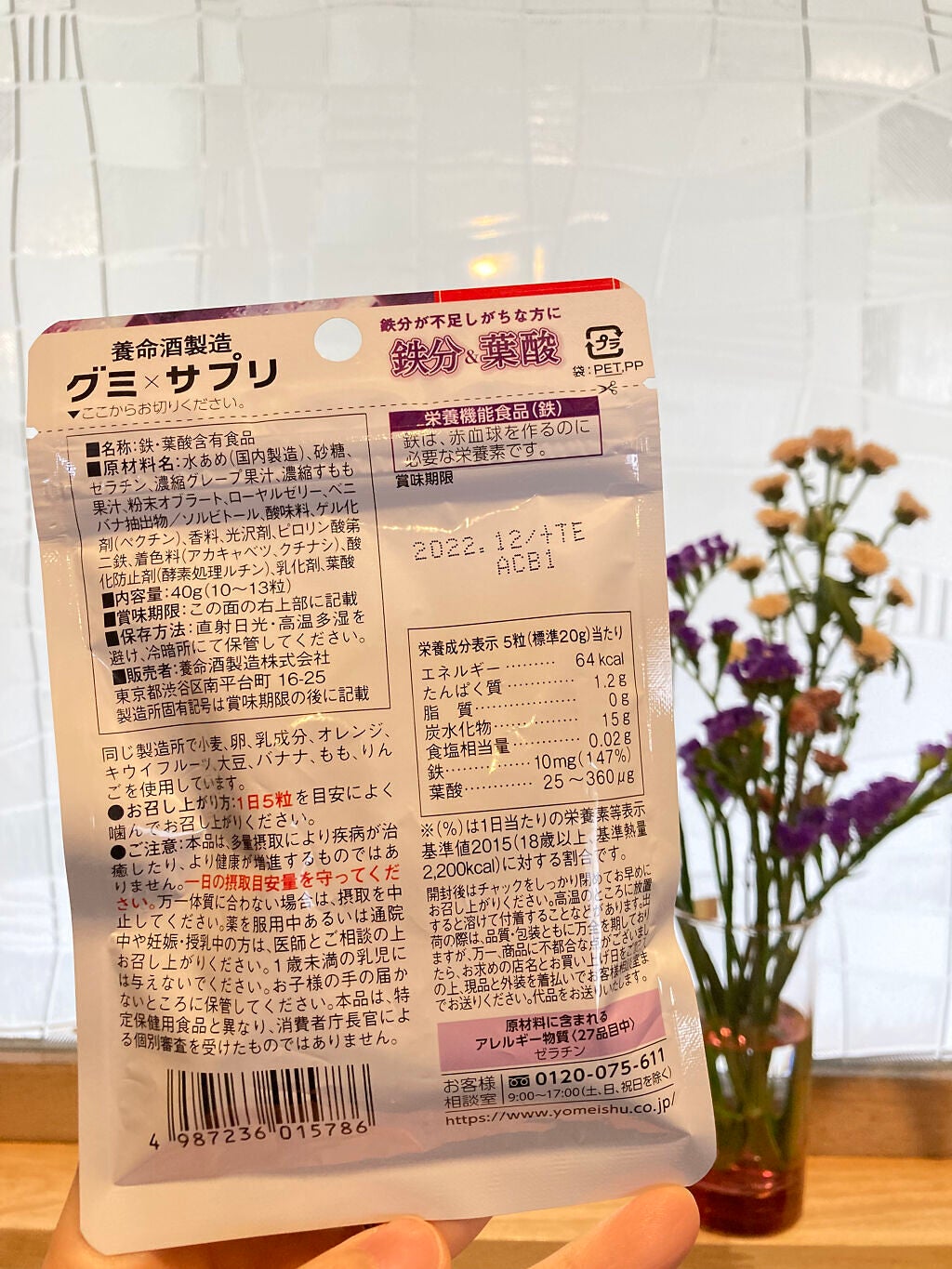 グミ×サプリ 鉄分&葉酸 プルーン味/養命酒/健康サプリメントを使ったクチコミ(4枚目)