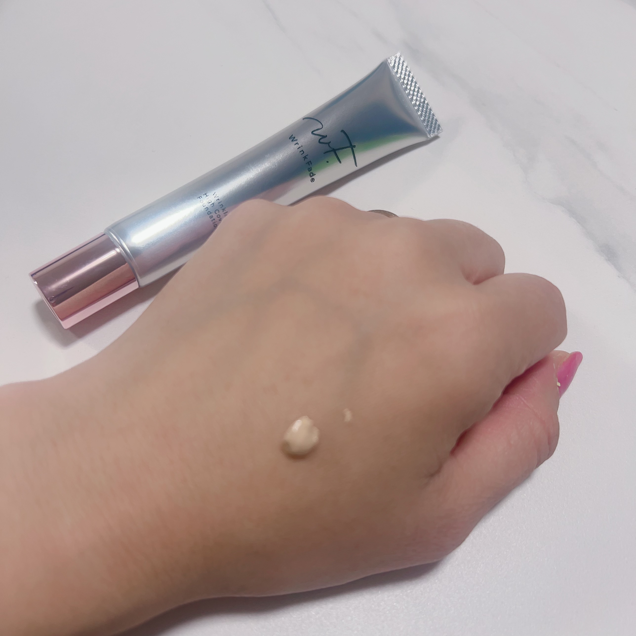 薬用リンクルカバーファンデーション〈シワ改善ファンデーション〉/WrinkFade/リキッドファンデーションを使ったクチコミ（3枚目）