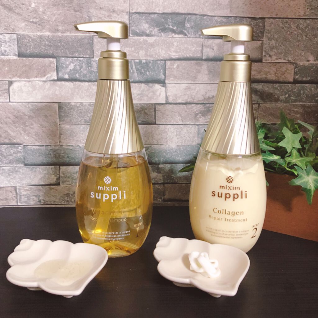 ビタミン リペアシャンプー／コラーゲン リペアヘアトリートメント/mixim suppli/市販シャンプーを使ったクチコミ（2枚目）